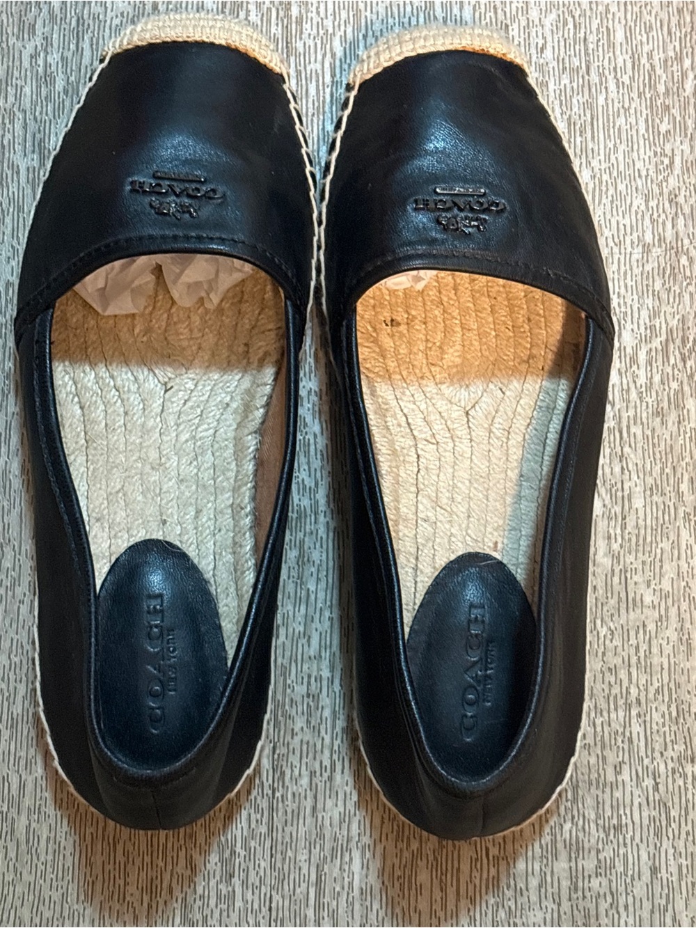 COACH BLACK RHODELLE ESPADRILLE FLATS SJZE 6 - Picture 6 of 7